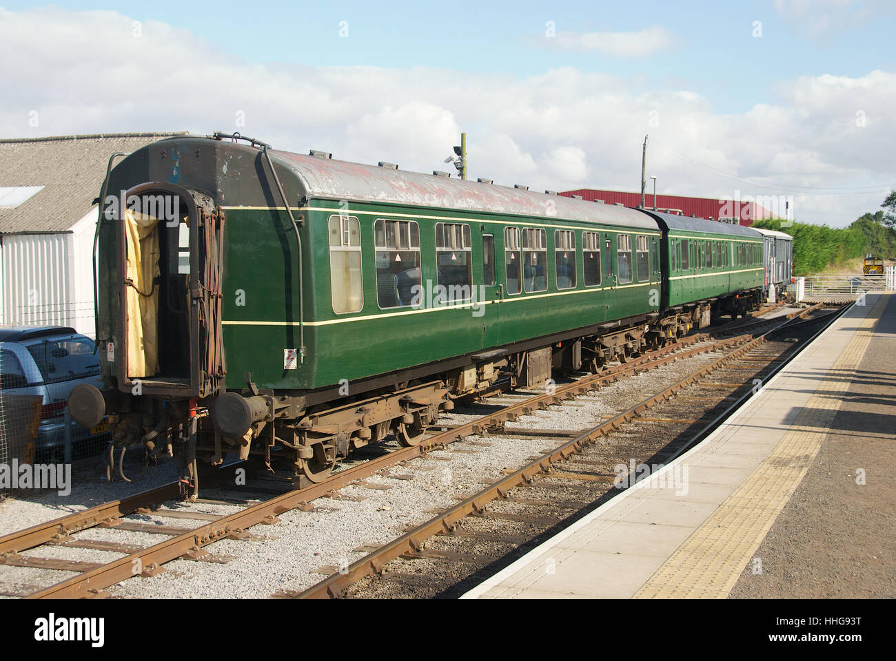 Leeming Bar Stazione Ferroviaria (Wensleydale Railway), North Yorkshire, Inghilterra, Regno Unito Foto Stock