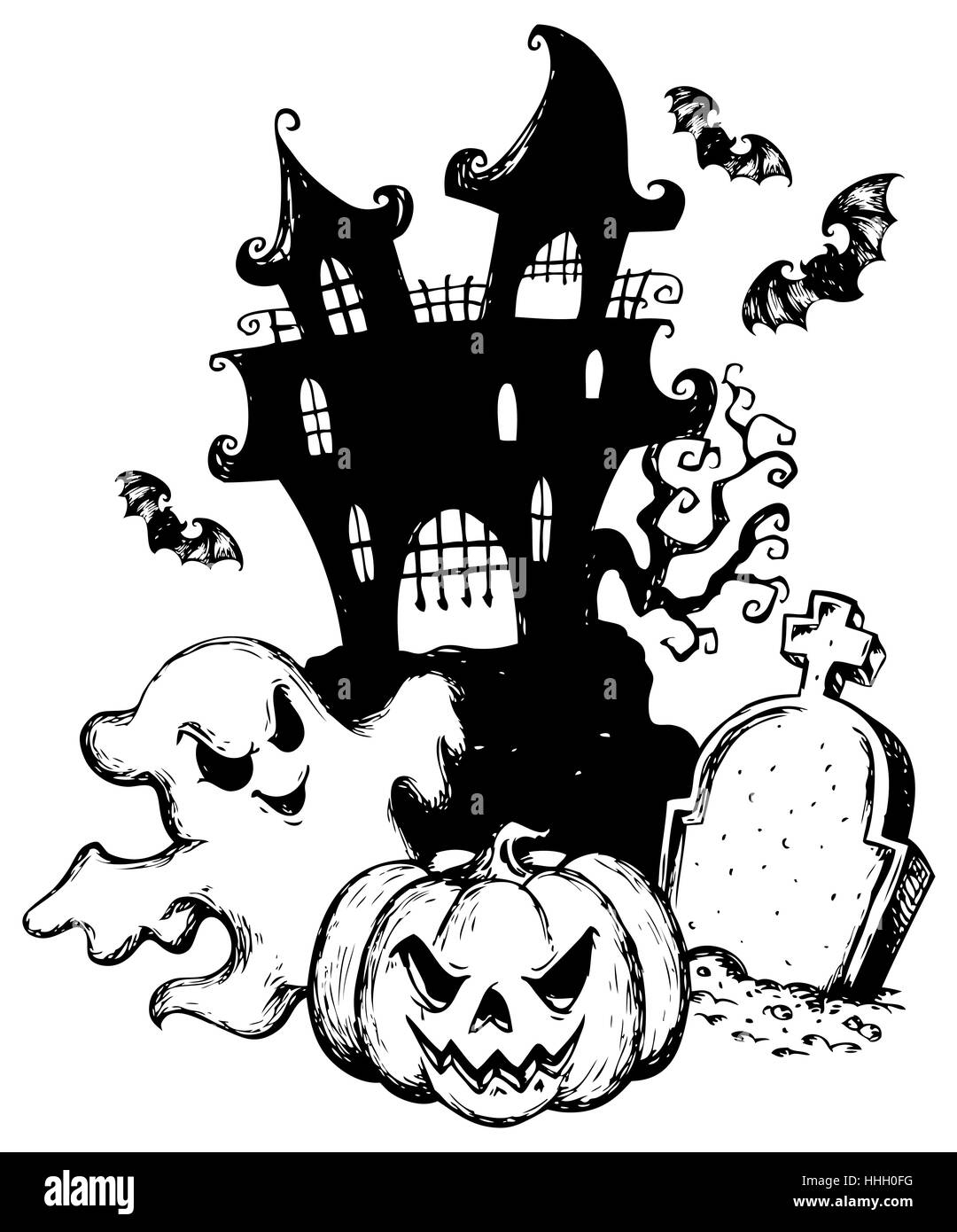 Casa, costruendo, halloween, ottobre, stagione, stagionali, autunno autunno, house, Foto Stock