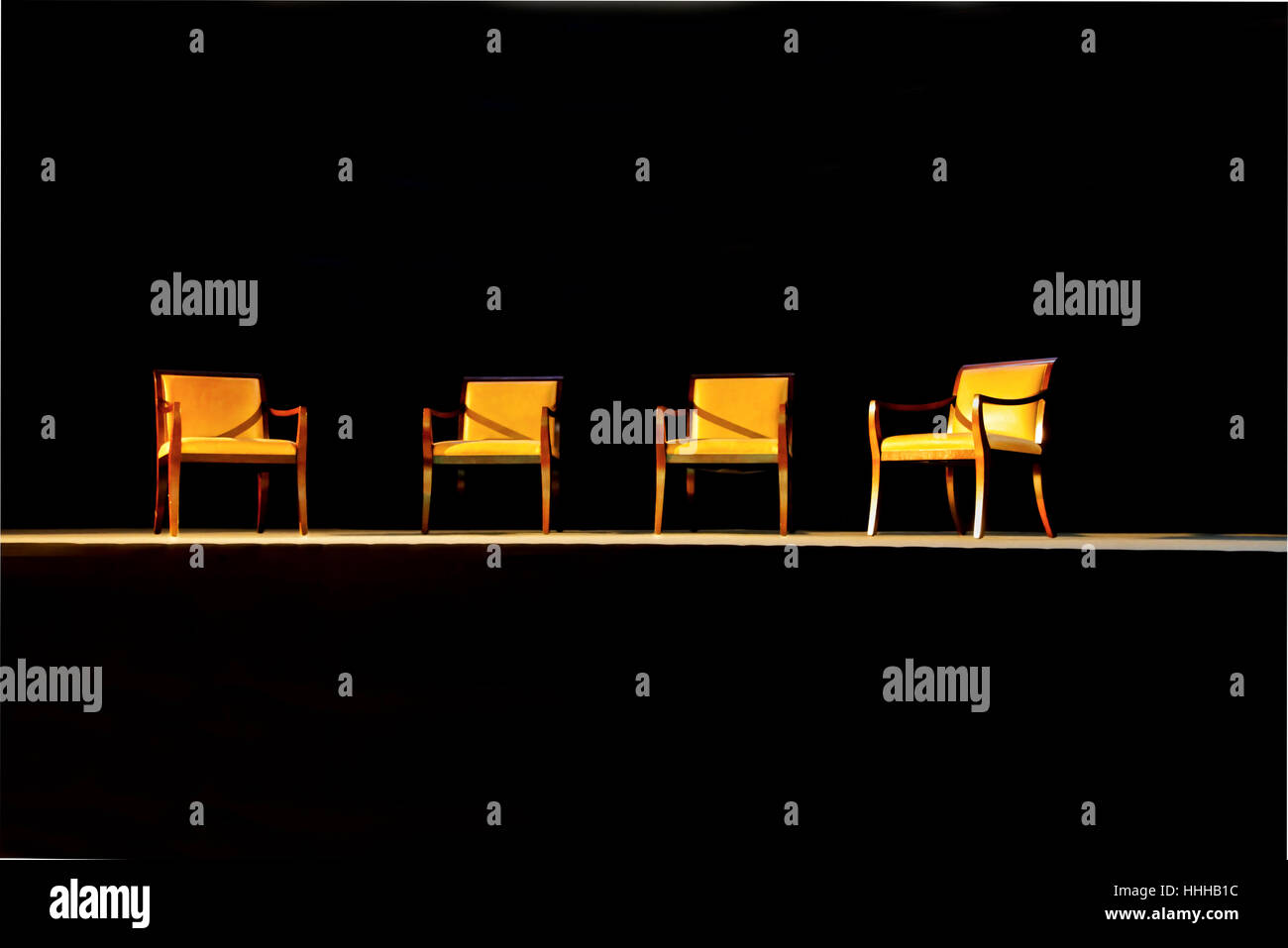Il modello di progettazione, progetto, concetto, pianificazione progetto vuoto, vuoto, sedie, area Foto Stock
