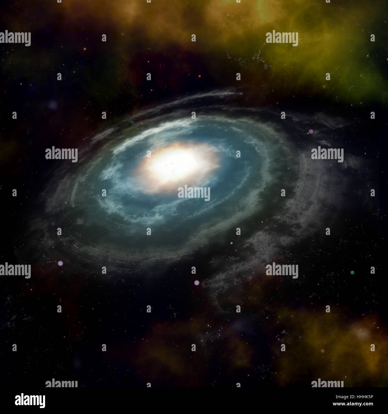 Cosmo, spirale, galassia, blu, grande, grande, enorme, extreme, potente, Foto Stock