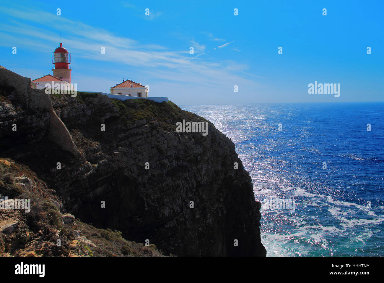 Cliff, faro, blu, viaggi, vacanze, ferie, vacanze, vacanze Foto Stock