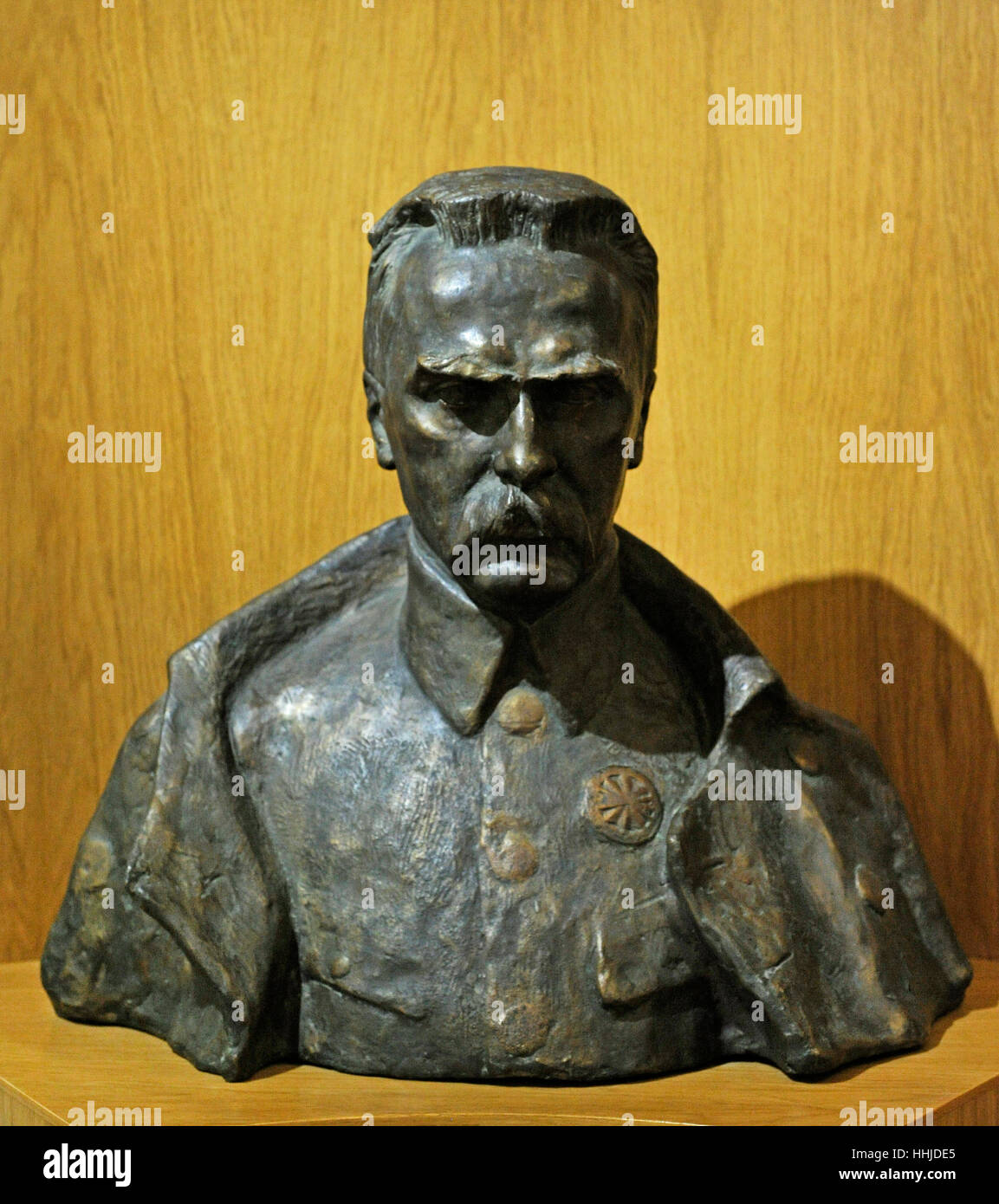 Jozef Pilzudski (1867-1935). Statista polacco. Il capo di stato della Seconda Repubblica di Polonia. Busto. Museo storico. Gdansk. Polonia Foto Stock