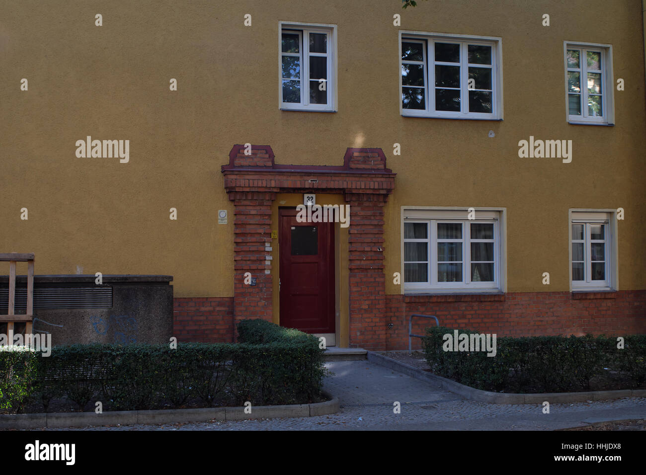 Ingresso alla casa costruita 1926 in Mariendorf, Berlino Foto Stock