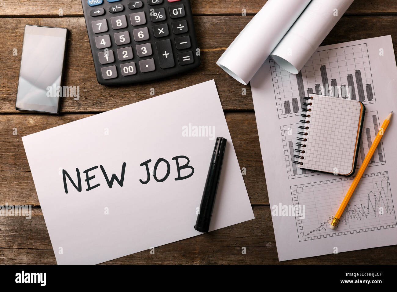 Nuovo lavoro Foto Stock