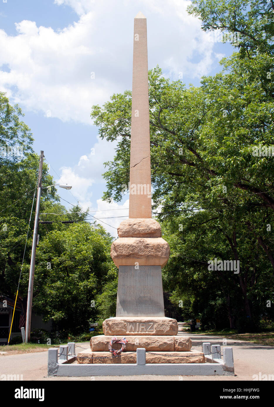 L'unico monumento a un criminale di guerra in Georgia Andersonville Foto Stock