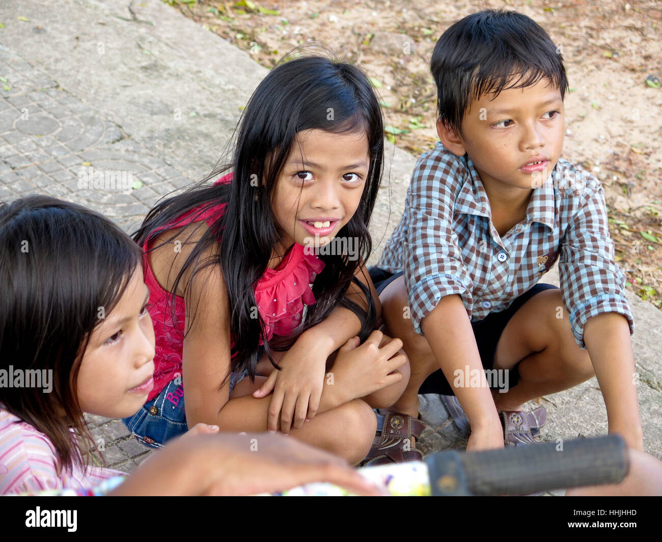 Bambini cambogiani. Foto Stock