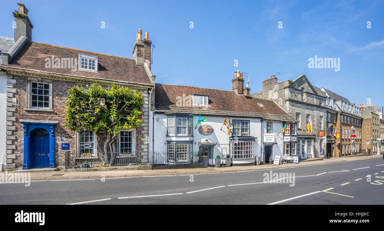 Gran Bretagna, Dorset, Dorchester, High West Street di facciate Foto Stock