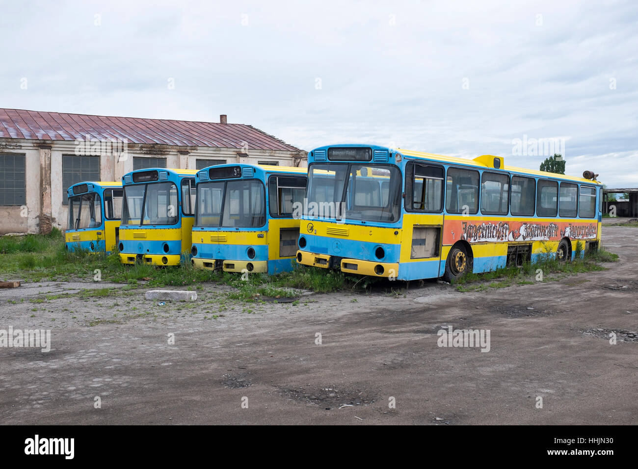 Una statua di Lenin rivolto verso la Russia è stata spostata dalla piazza al parco dietro il museo di stato di Bishkek, Kirghizistan. Foto Stock