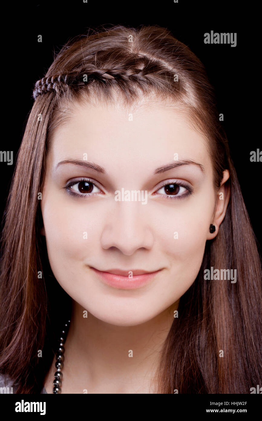 Donna, lady, femmina, teen, ritratto, giovani, più giovane ragazza, ragazze, dapper, Foto Stock