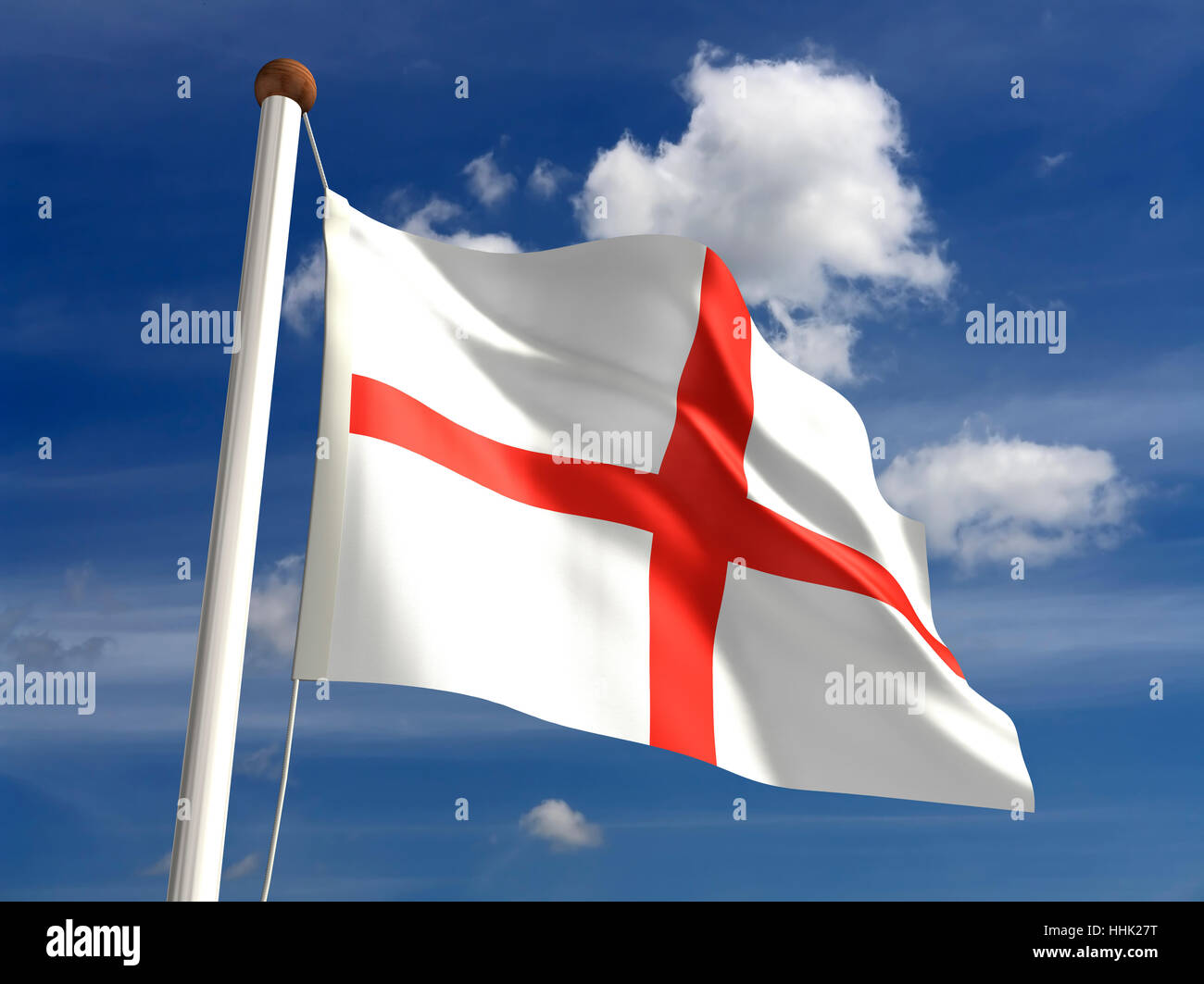 Il cloud, stream, Inghilterra, bandiera, polo, giorno, durante il giorno, nessuno, inglese, Foto Stock