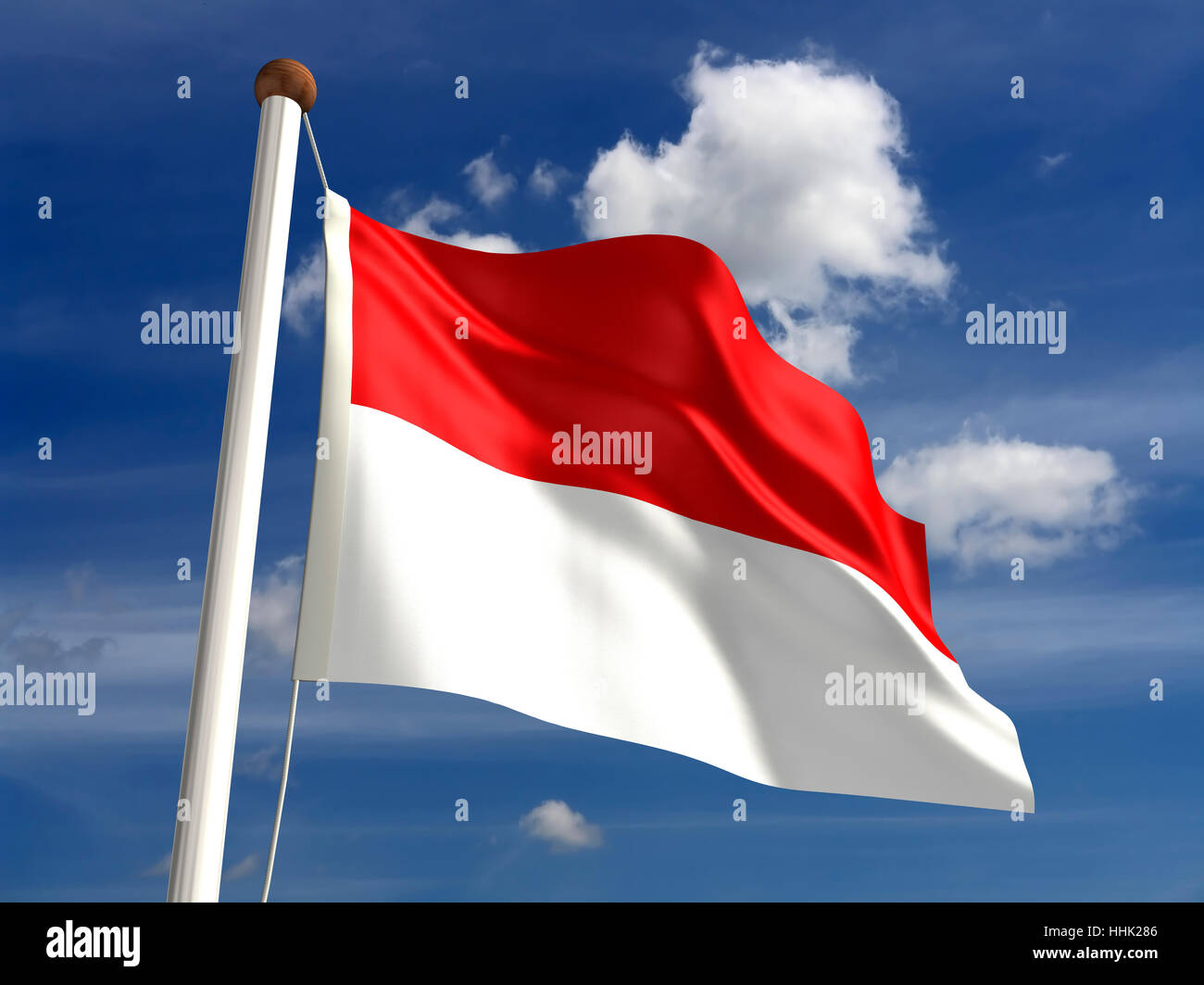 Il cloud, Indonesia, stream, bandiera, polo, giorno, durante il giorno, nessuno, unità, Foto Stock