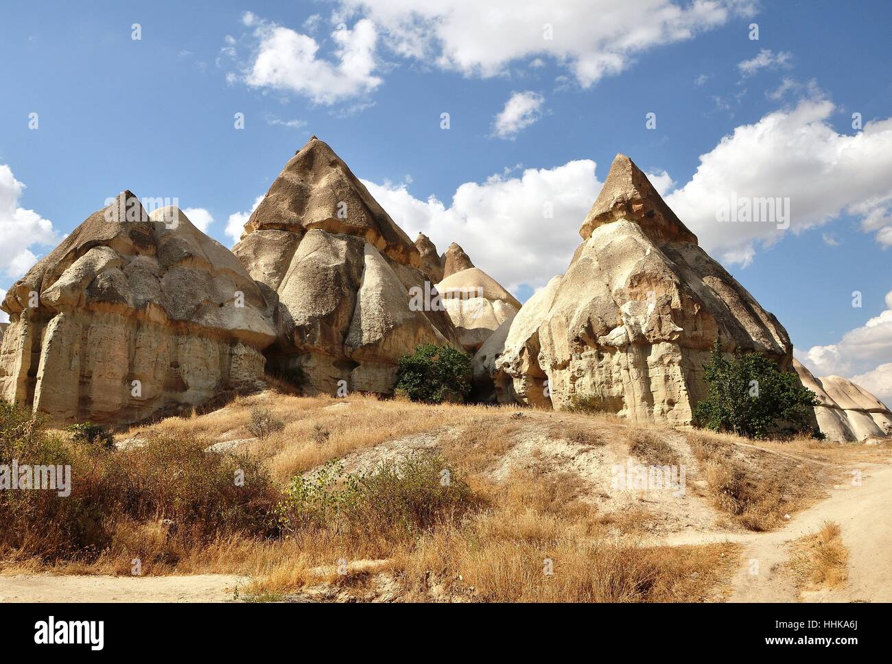 Cappadocia, verde, marrone, marrone, brunette, escursione, fare escursioni, escursione, luce Foto Stock