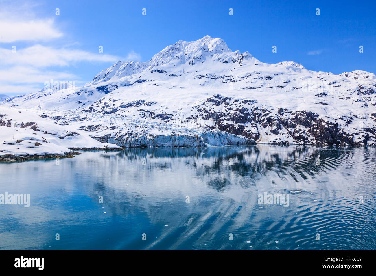 Lamplugh ghiacciaio nel Parco Nazionale di Glacier Bay, Alaska. Foto Stock