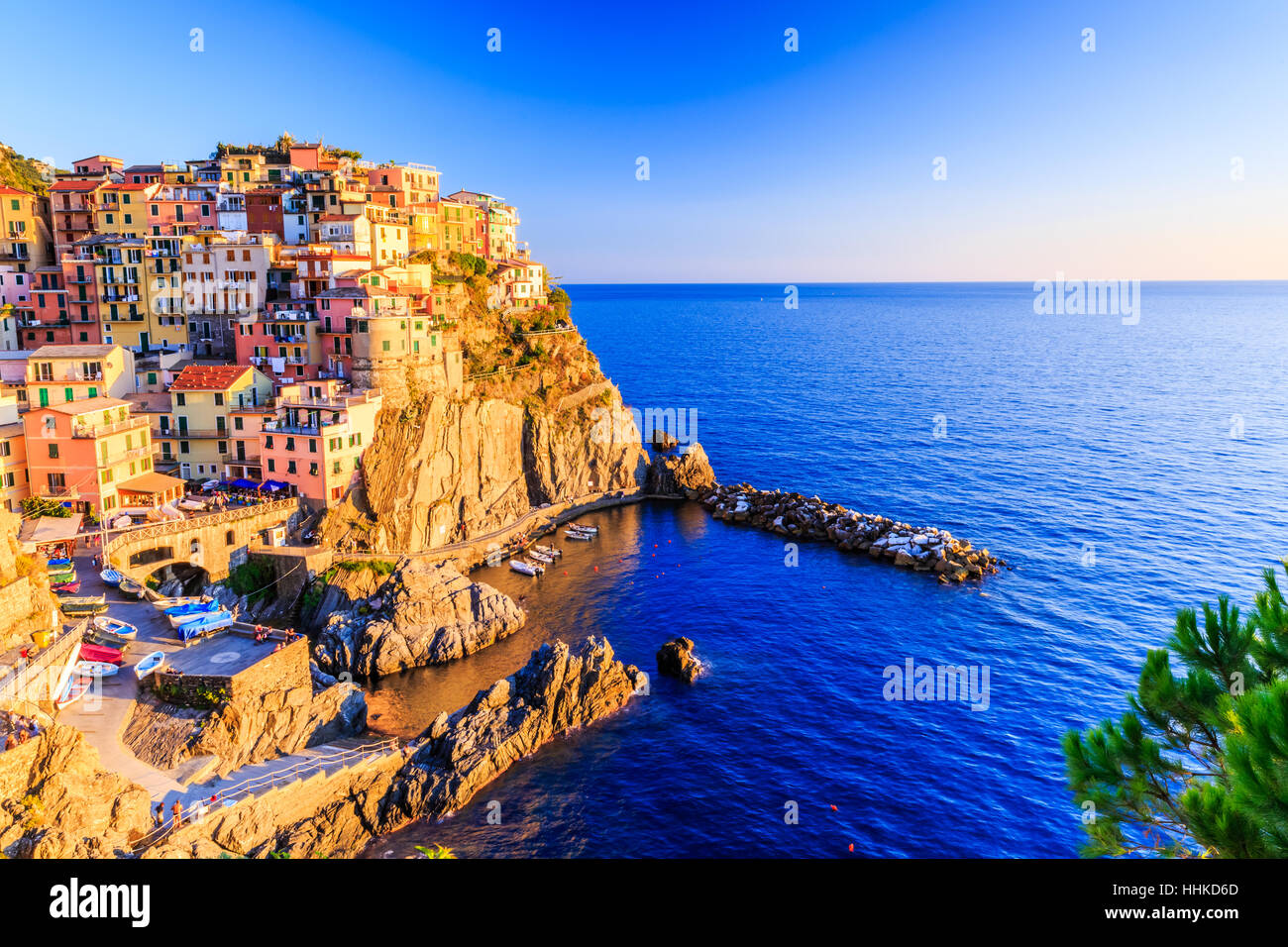 Cinque Terre. Manarola village. Foto Stock