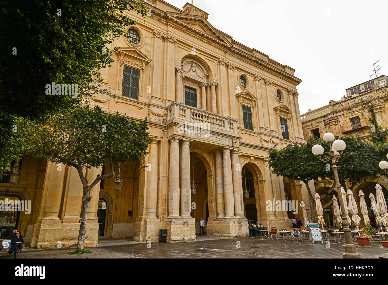 La Valletta, Malta - Biblioteca Nazionale di Malta Foto Stock