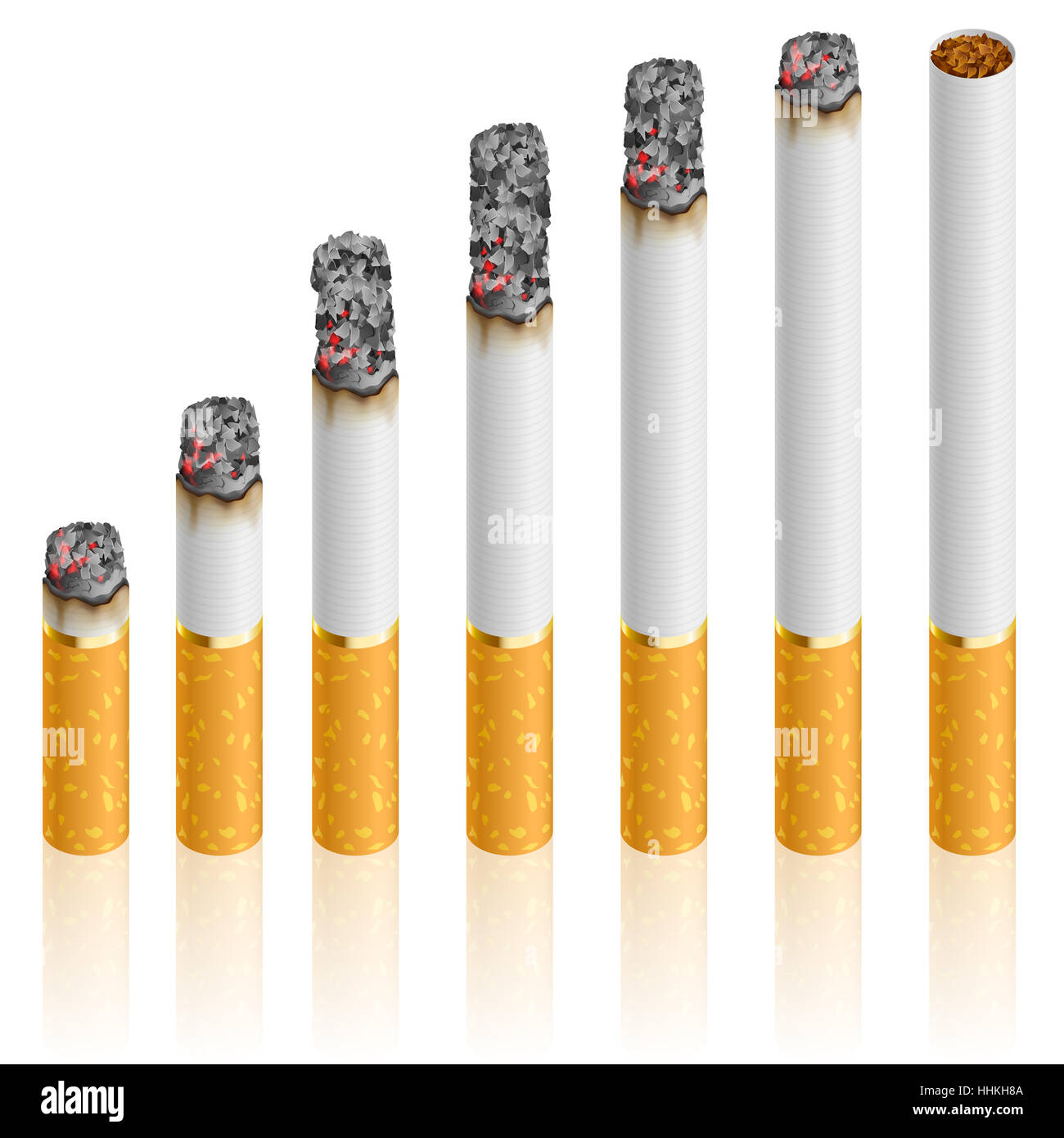 Sigaretta, pericolo, oggetto, salute, isolata, morte, lussuria, tossicodipendenza, tendenza, Foto Stock