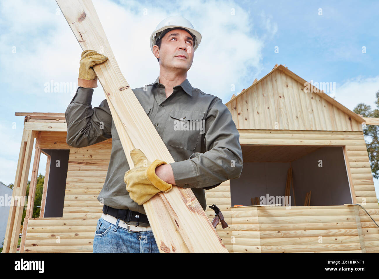 Edificio tuttofare vacanza woodhouse come progetto DIY Foto Stock