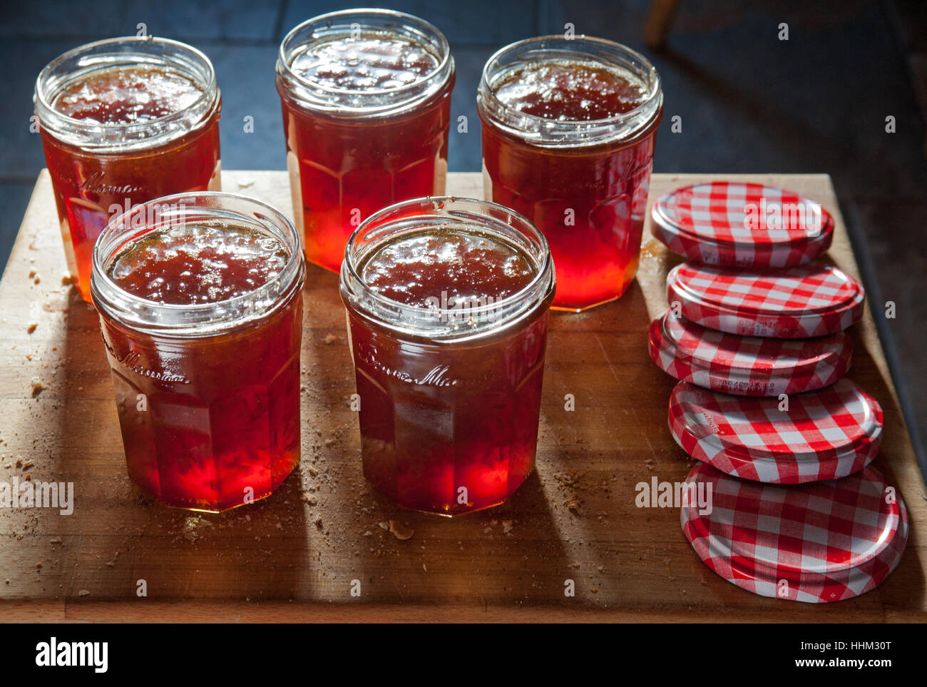 Marmellate fatte in casa Foto Stock