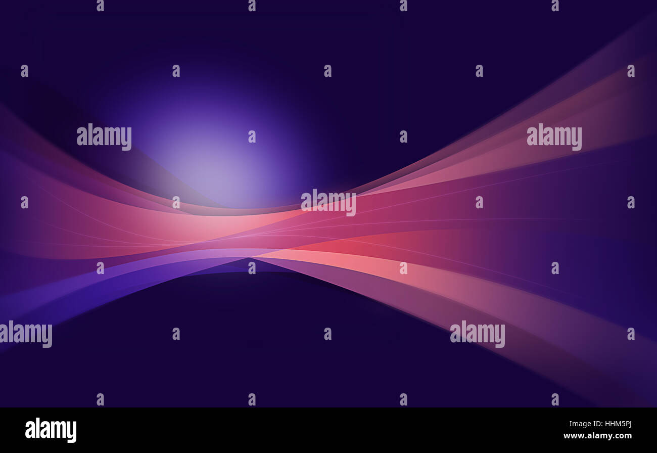 Illustrazione Digitale: Dinamica sfondo astratto con galleggianti, organico forma ondulata, contrasto elevato e colori vibranti Foto Stock