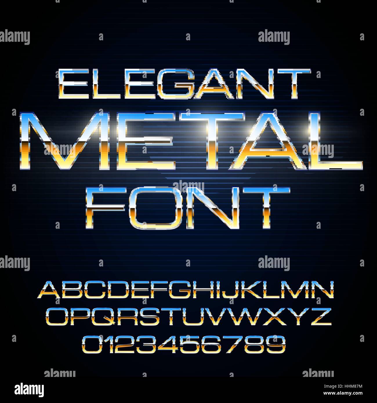 Alfabeto font vettoriali Illustrazione Vettoriale