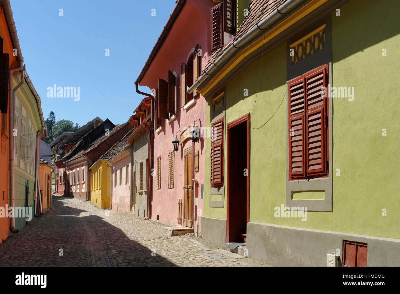 Casa, costruendo, Torre, storico, Romania, antica casa, costruendo, tower Foto Stock