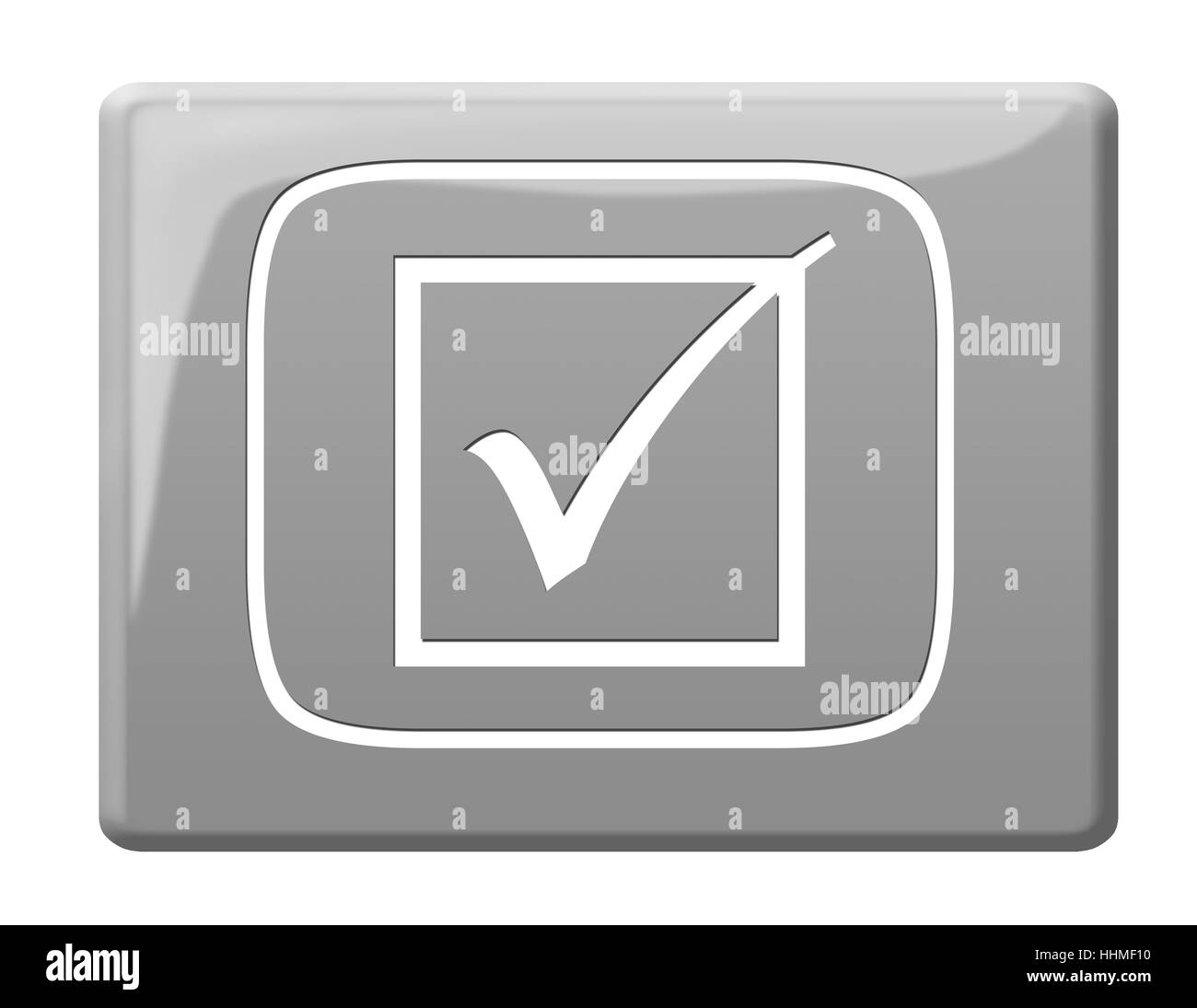 Ok, gancio tick off, destra, inoltre, diritto, sì, segno, segnale, ok, isolato, Foto Stock