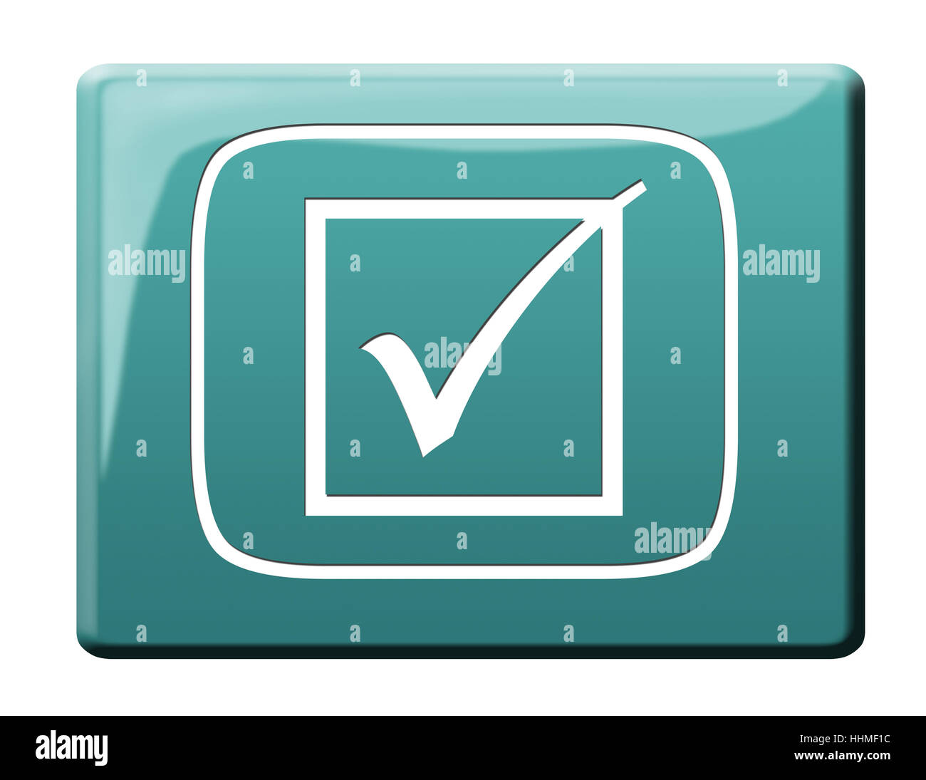 Ok, gancio tick off, destra, inoltre, diritto, sì, segno, segnale, ok, isolato, Foto Stock