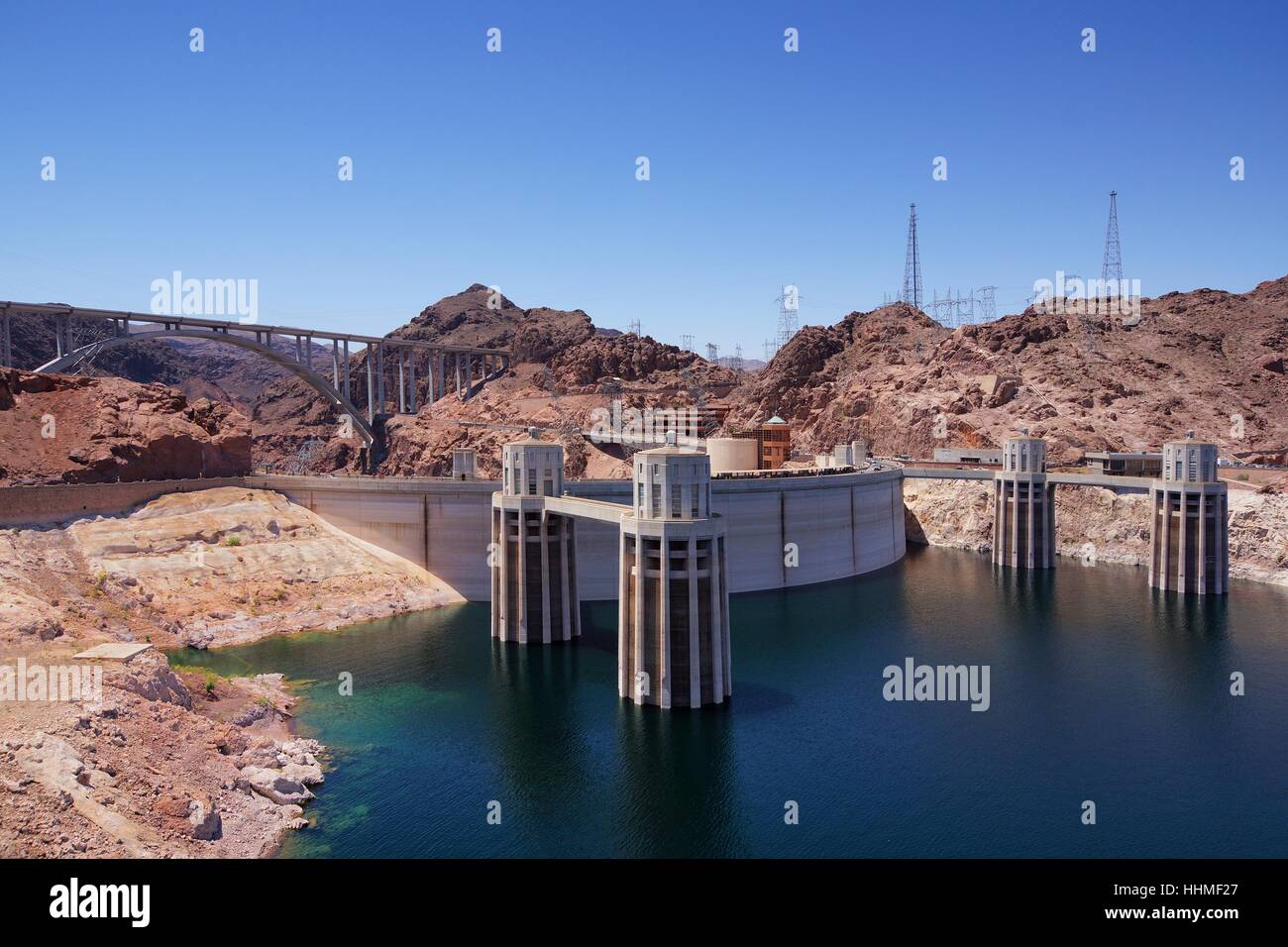 Stati Uniti d'America, energia, potenza, elettricità, energia elettrica, Arizona, dam, Nevada, Foto Stock