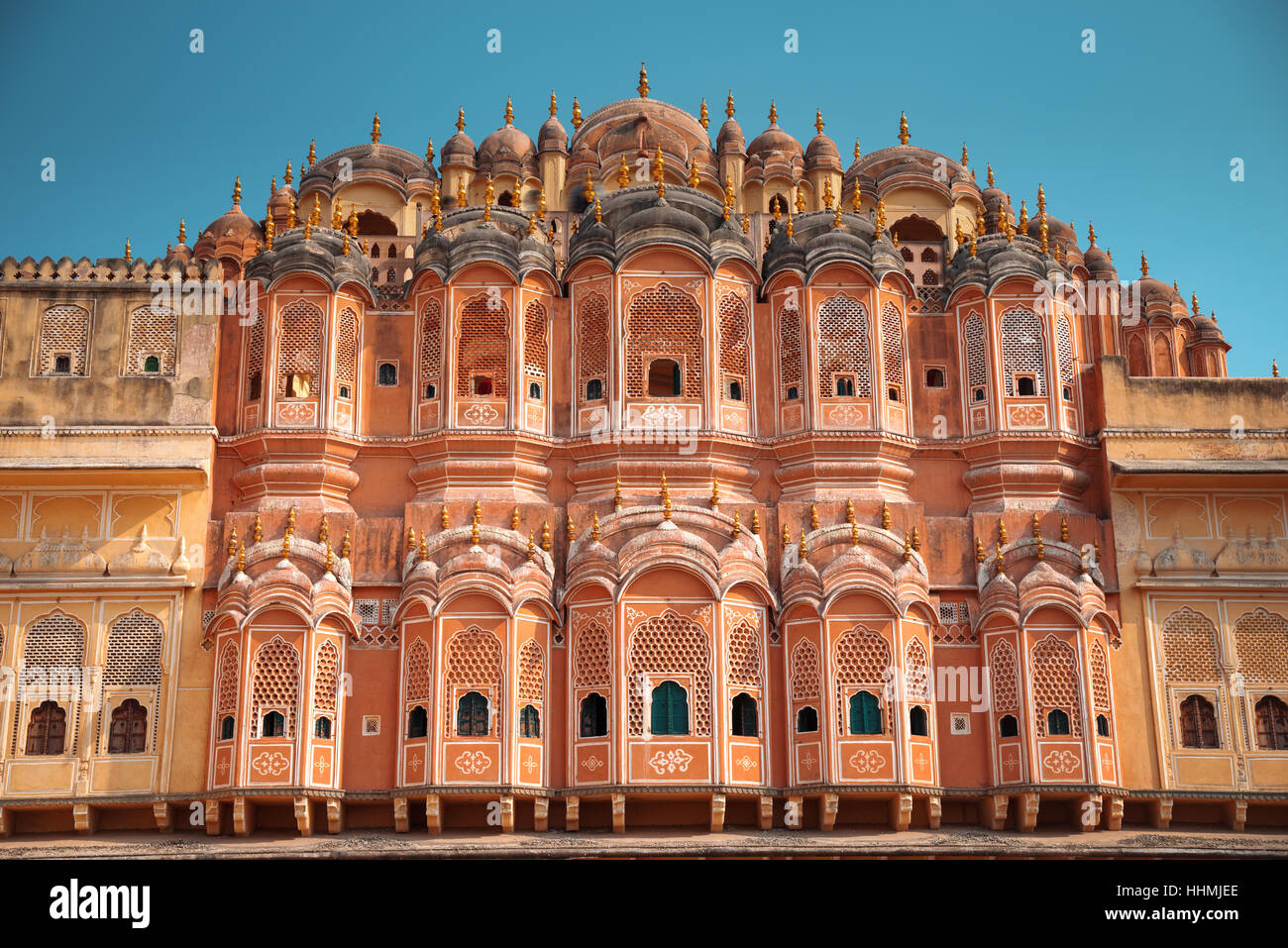 Pink Palace Jaipur - Hawa Mahal. India Rajasthan Foto Stock