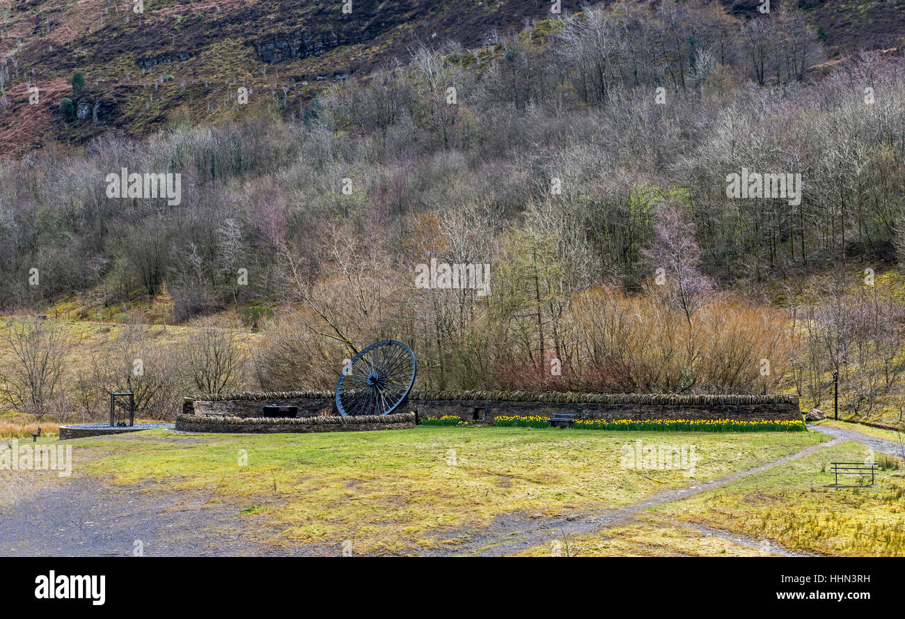 Memoriale di un Galles del Sud catastrofe mineraria presso la miniera di carbone in Clydach Vale nel Rhondda Foto Stock