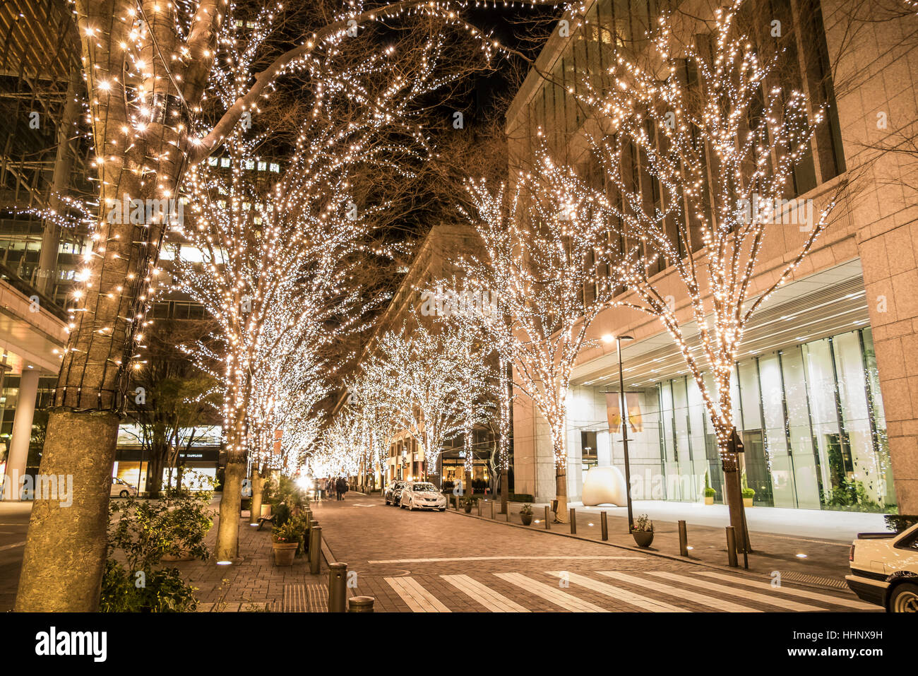 Le Luminarie a Marunouchi, Tokyo, Giappone Foto Stock