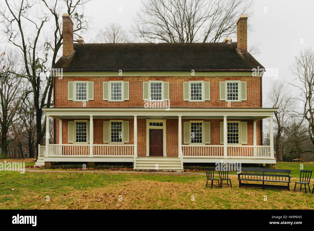 LOUISVILLE, KY, Stati Uniti d'America - una pietra miliare storica nazionale Locust Grove è una c.1792 palazzo Georgiano in Jefferson county Kentucky Foto Stock