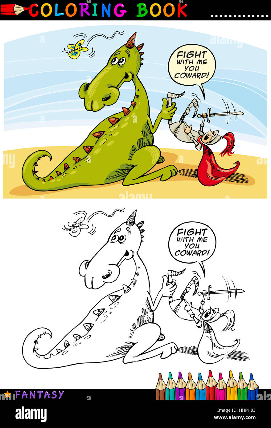 Fantasia, illustrazione, dragon, cartoni animati, fumetti, ridere risate,  ridere, twit Foto stock - Alamy