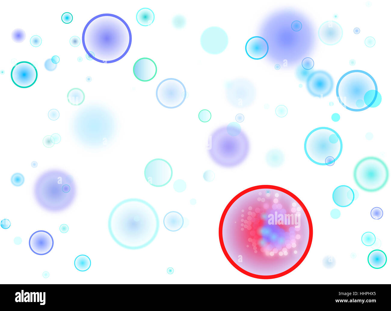Graphic, cell, Atom, virus, coperchio, tumore, germi, blu, motion, rinvio, Foto Stock