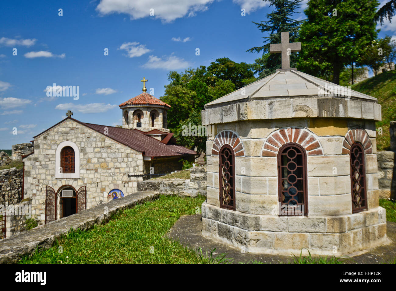 Fortezza di Belgrado, Kalemegdan, Serbia. Monastero e chiesa Foto Stock