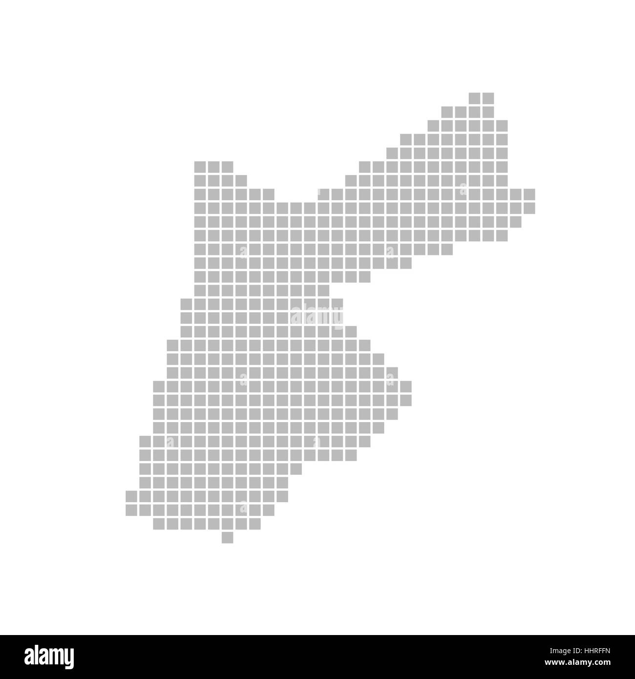 Mappa di pixel: Giordania Foto Stock