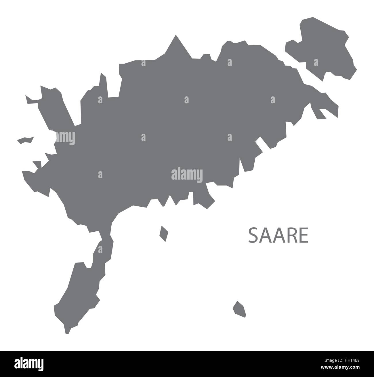 Saare Estonia mappa in grigio Illustrazione Vettoriale