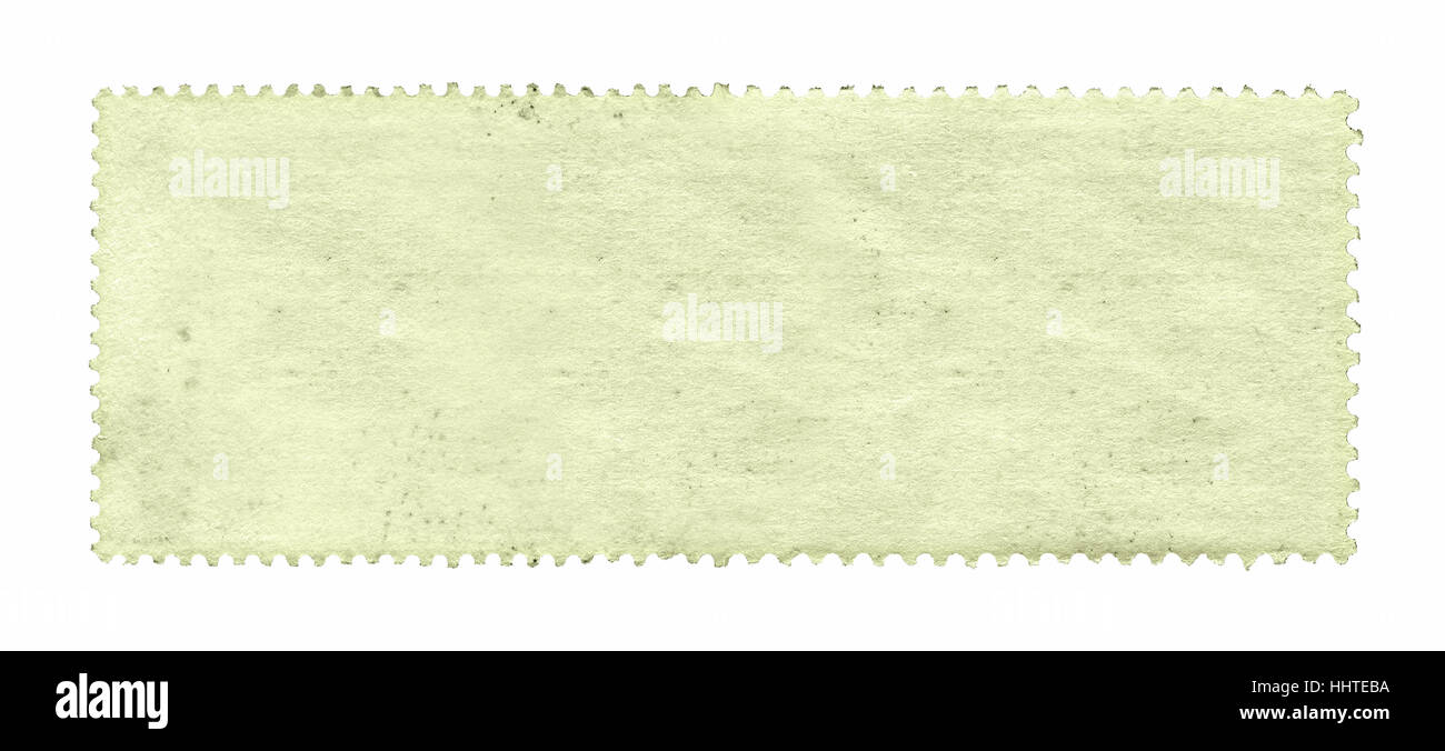 Blank francobollo texture di sfondo isolato su bianco Foto Stock