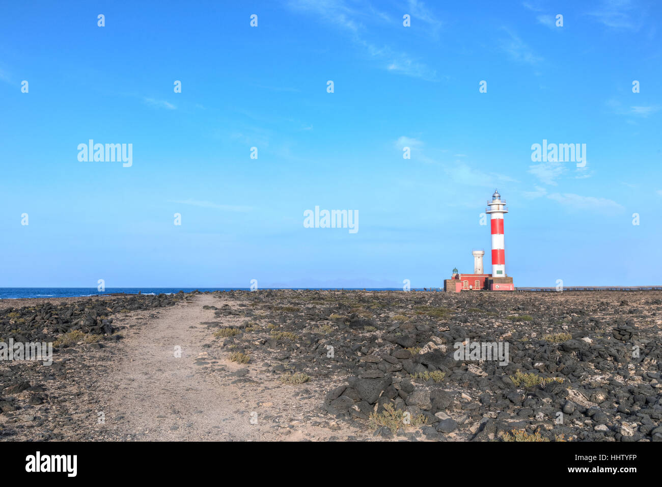 Faro El Cotillo, La Oliva, Fuerteventura, Isole Canarie, Spagna Foto Stock