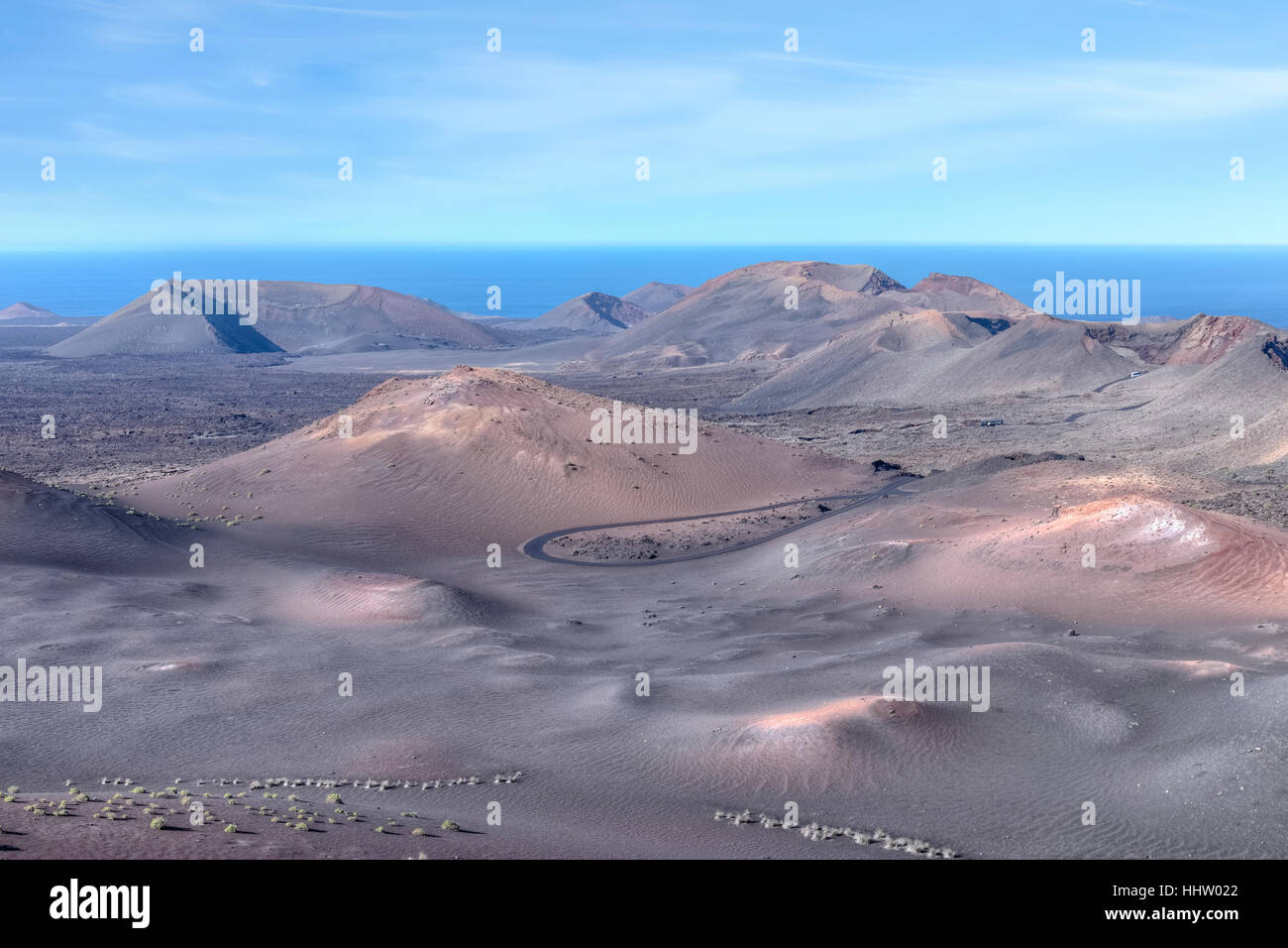 Parco Nazionale di Timanfaya, Montanas del Fuego, Yaiza, Lanzarote, Isole Canarie, Spagna Foto Stock