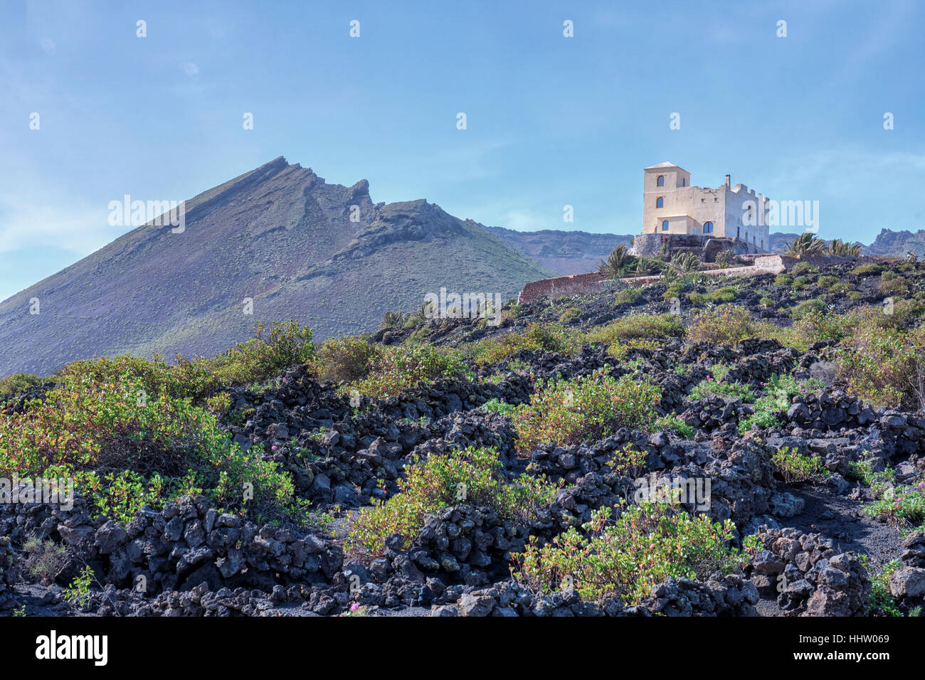 Monto Corona, Haria, Lanzarote, Isole Canarie, Spagna Foto Stock