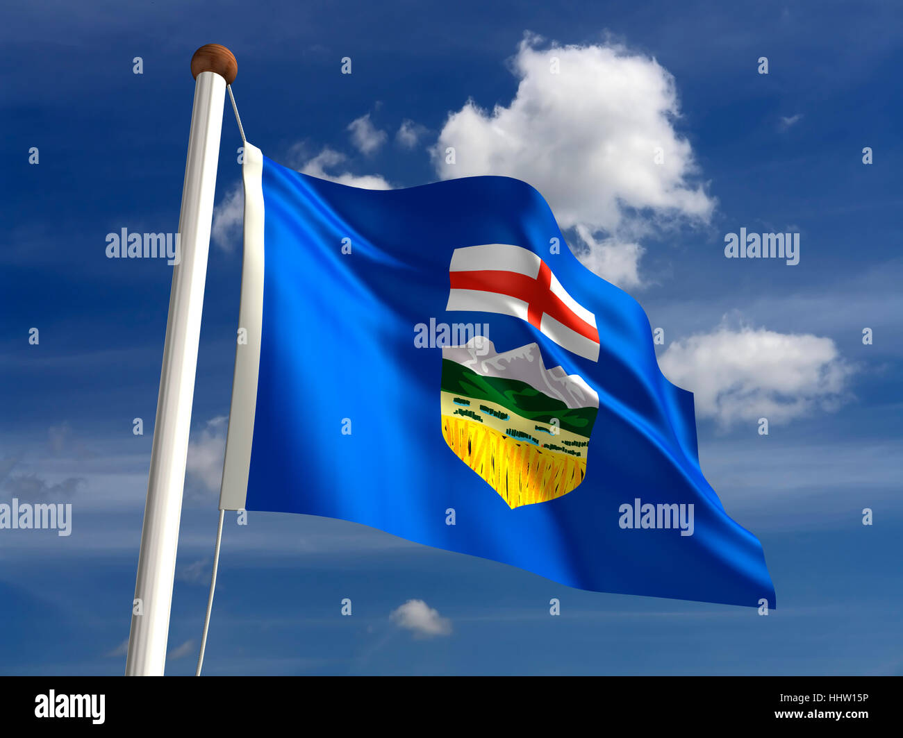 Il cloud, stream, Canada, bandiera, polo, giorno, durante il giorno, nessuno, Flagstaff, Foto Stock