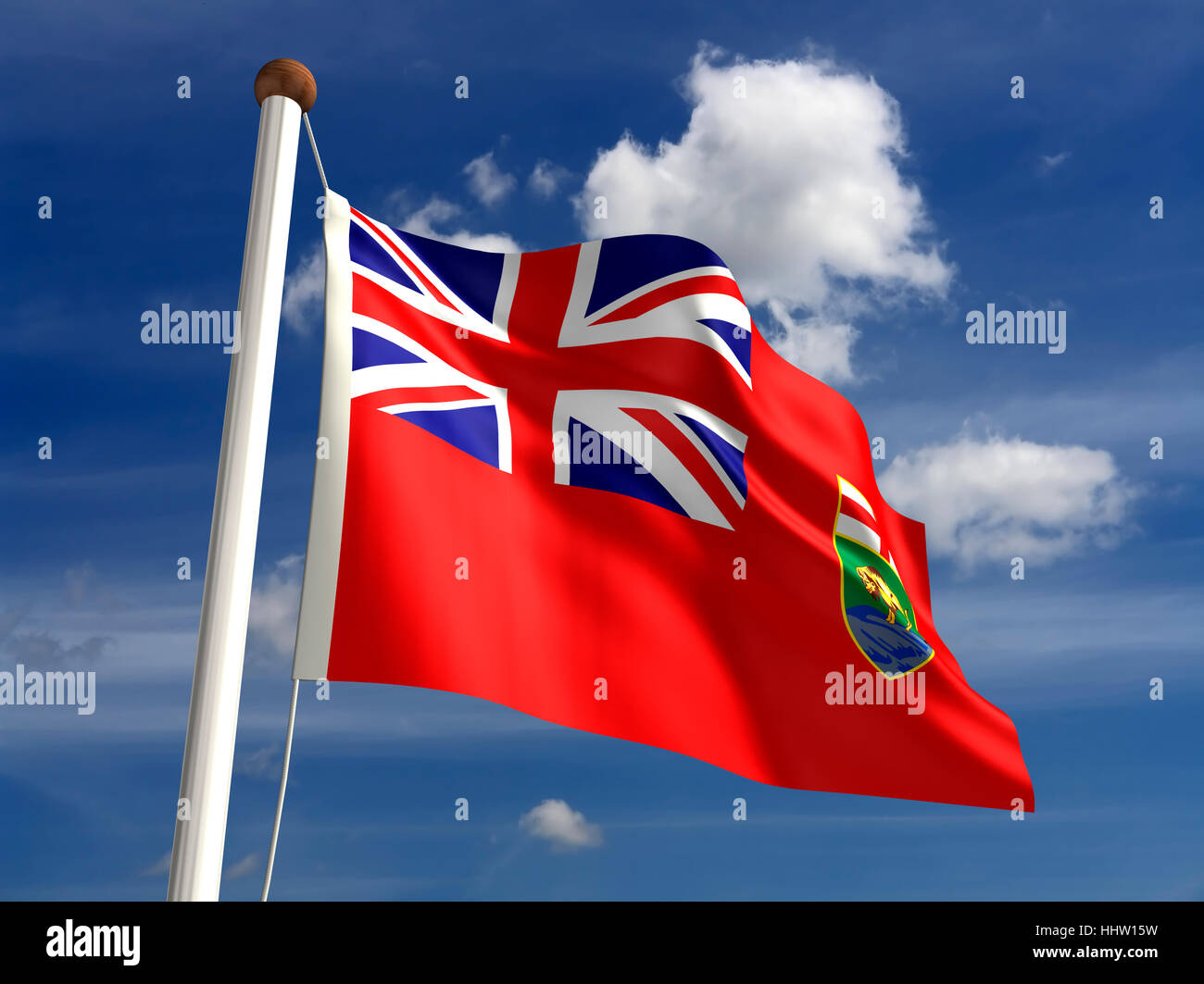 Il cloud, stream, Canada, bandiera, polo, giorno, durante il giorno, nessuno, Flagstaff, Foto Stock