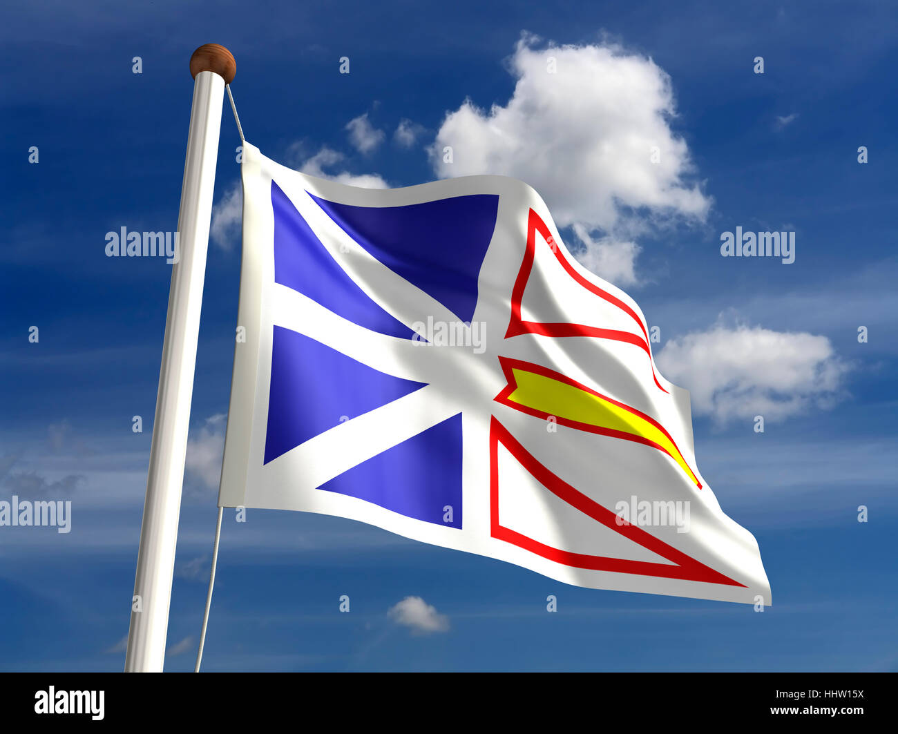 Il cloud, stream, Canada, bandiera, polo, giorno, durante il giorno, nessuno, Flagstaff, Foto Stock