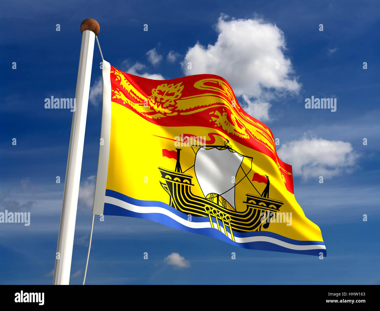 Il cloud, stream, Canada, bandiera, polo, giorno, durante il giorno, nessuno, Flagstaff, Foto Stock