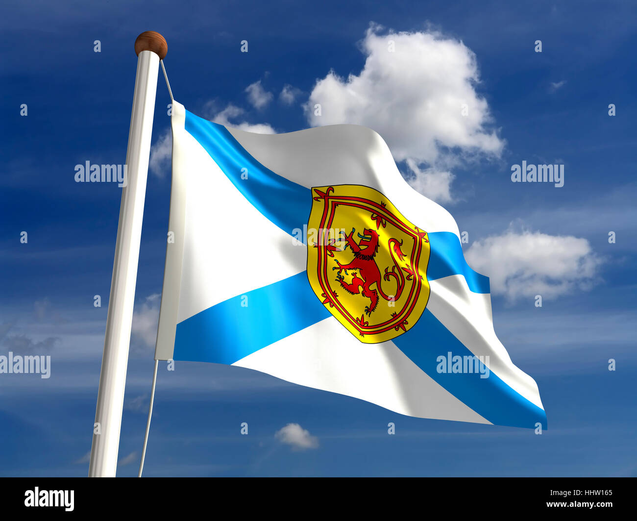Il cloud, stream, Canada, bandiera, polo, giorno, durante il giorno, nessuno, Flagstaff, Foto Stock