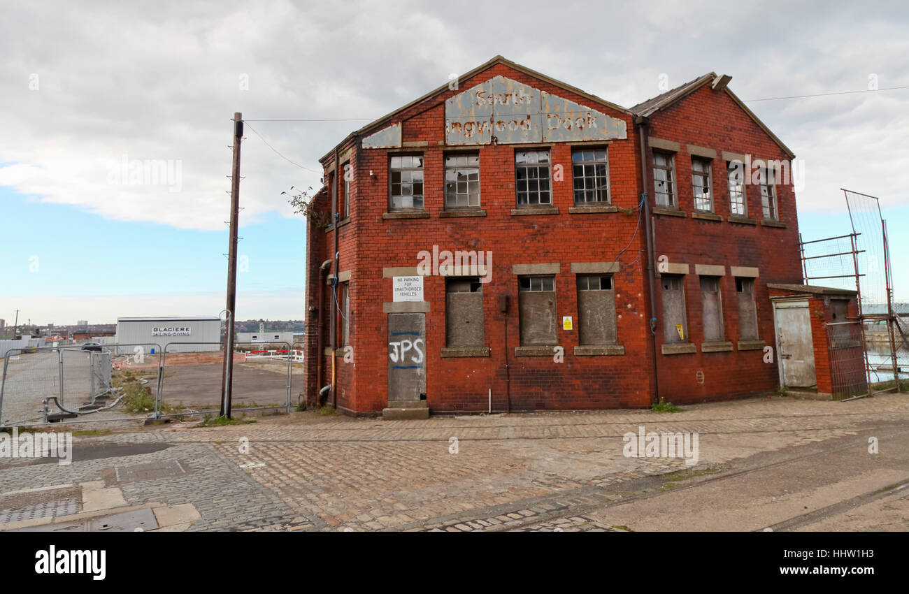 Edificio industriale su Collingwood Dock Liverpool Foto Stock