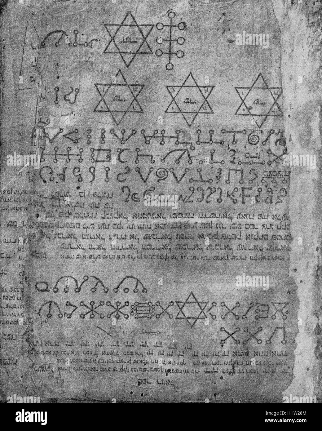 Pagina dal Sefer Raziel, Amsterdam, 1701. (Dall'Sulzberger raccolta nel Jewish Theological Seminary of America, nuovo Foto Stock