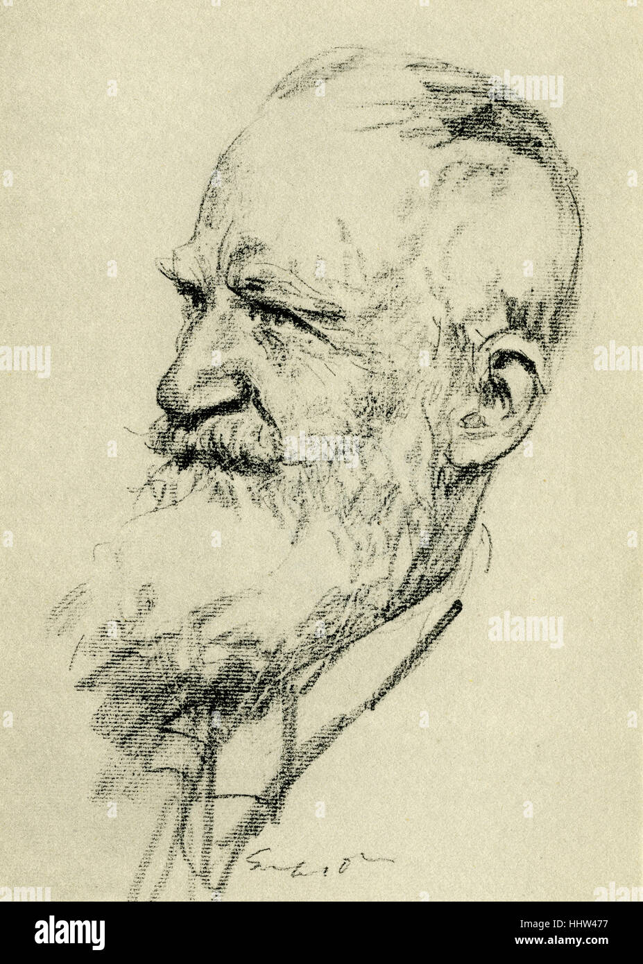 George Bernard Shaw (26 luglio 1856 - 2 novembre 1950), drammaturgo irlandese. Ritratto di Giuseppe Simpson (1879 - 1939) Foto Stock