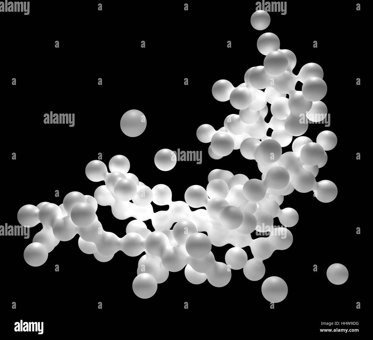 Abstract della caotica blob di bianco Foto Stock